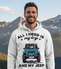 Load image into Gallery viewer, HOODIE-ALL I NEED IS MY DOG &amp; JEEP
